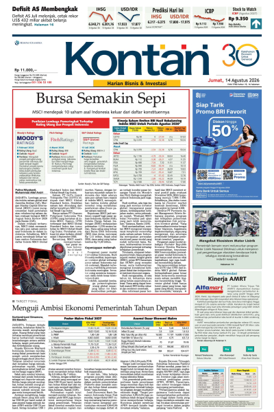 Kontan Harian - 14 Agustus 2026