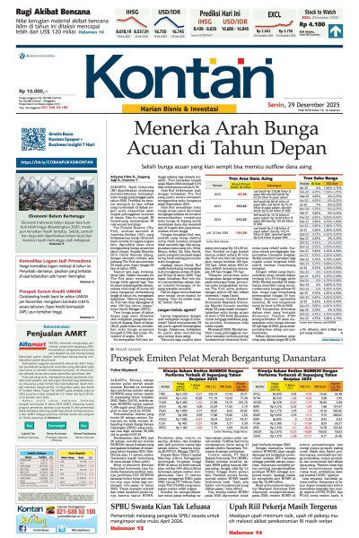 Kontan Harian - 29 Desember 2025