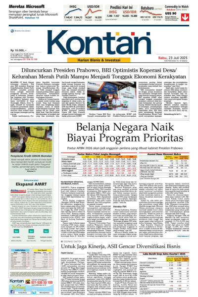 Kontan Harian - 23 Juli 2025