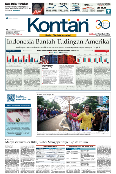 Kontan Harian - 22 Agustus 2026