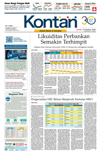 Kontan Harian - 23 Oktober 2026
