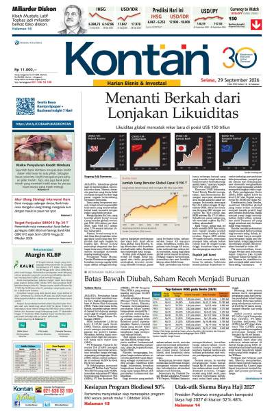 Kontan Harian - 29 September 2026