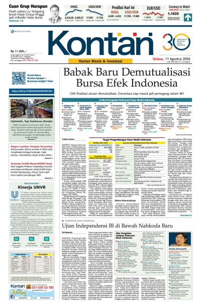 Kontan Harian - 11 Agustus 2026
