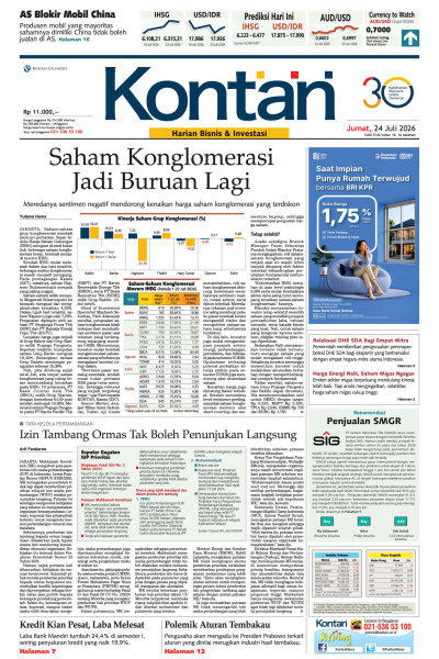 Kontan Harian - 24 Juli 2026
