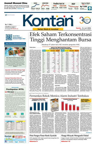 Kontan Harian - 16 Juli 2026