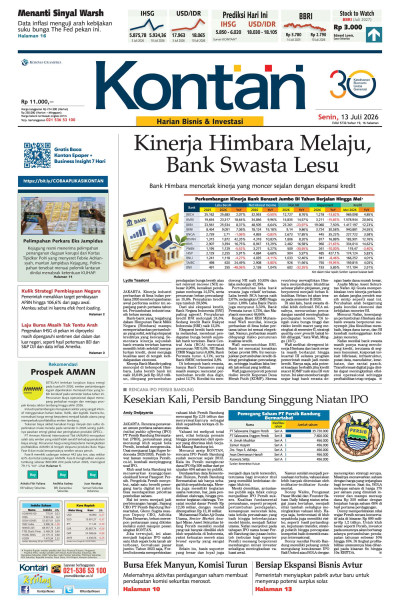 Kontan Harian - 13 Juli 2026