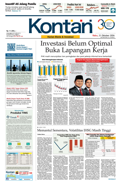 Kontan Harian - 21 Oktober 2026