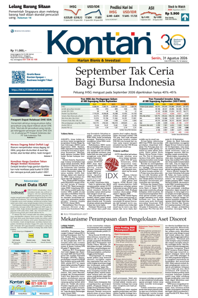 Kontan Harian - 31 Agustus 2026