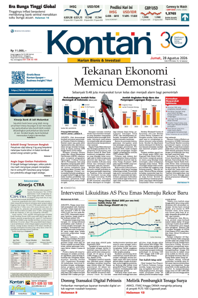 Kontan Harian - 28 Agustus 2026