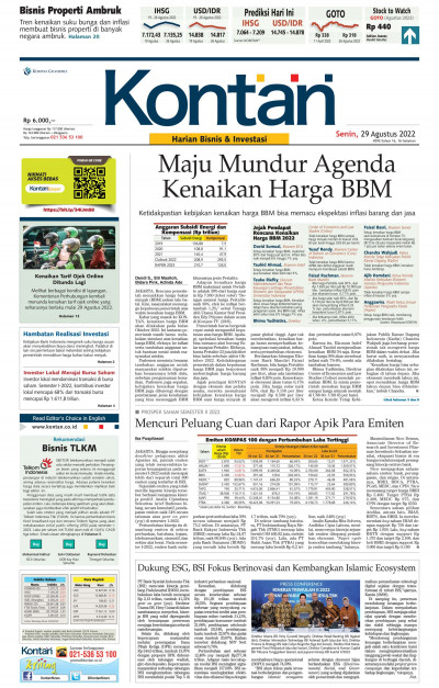 Kontan Harian - 29 Agustus 2022
