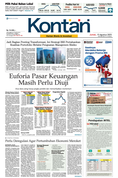 Kontan Harian - 15 Agustus 2025