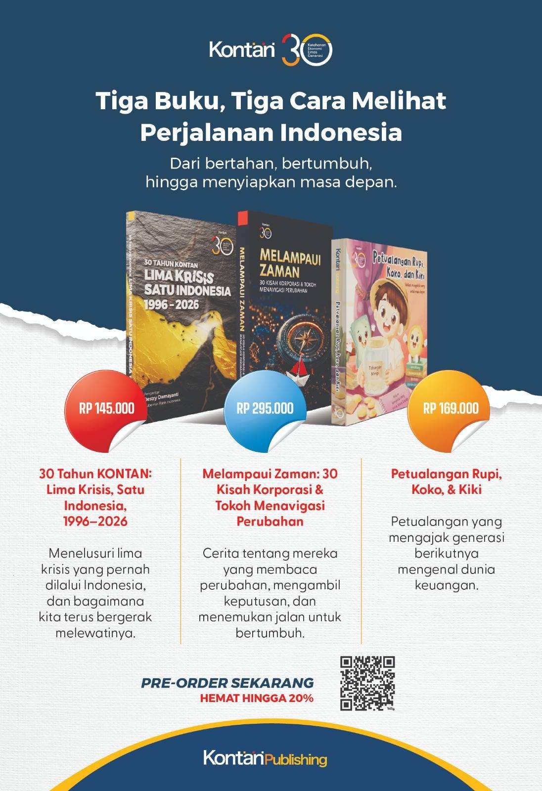 Pre-Order 3 Buku Kontan 30 Tahun
