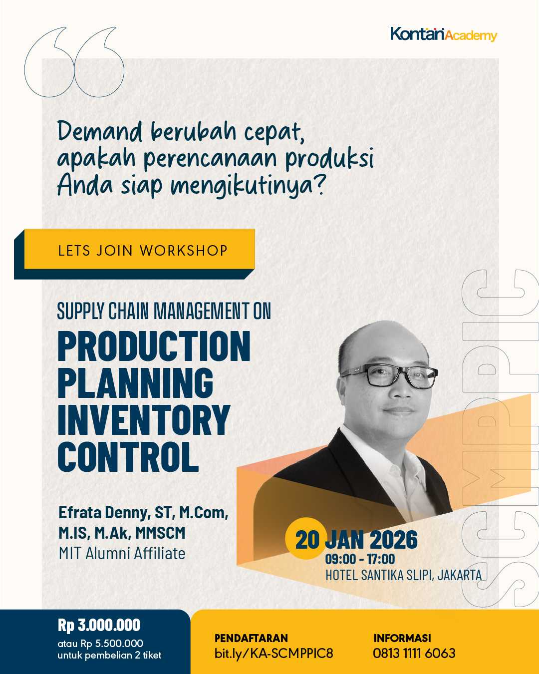 Supply Chain Management on Production Planning Inventory Control (SCMPPIC)