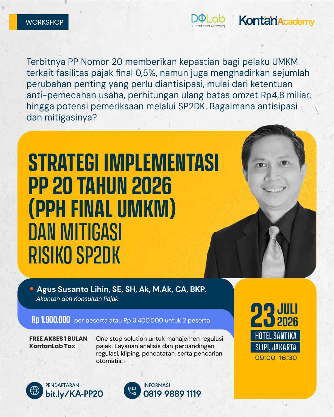 Strategi Implementasi PP 20 tahun 2026 (PPh Final UMKM) dan Mitigasi Risiko SP2DK