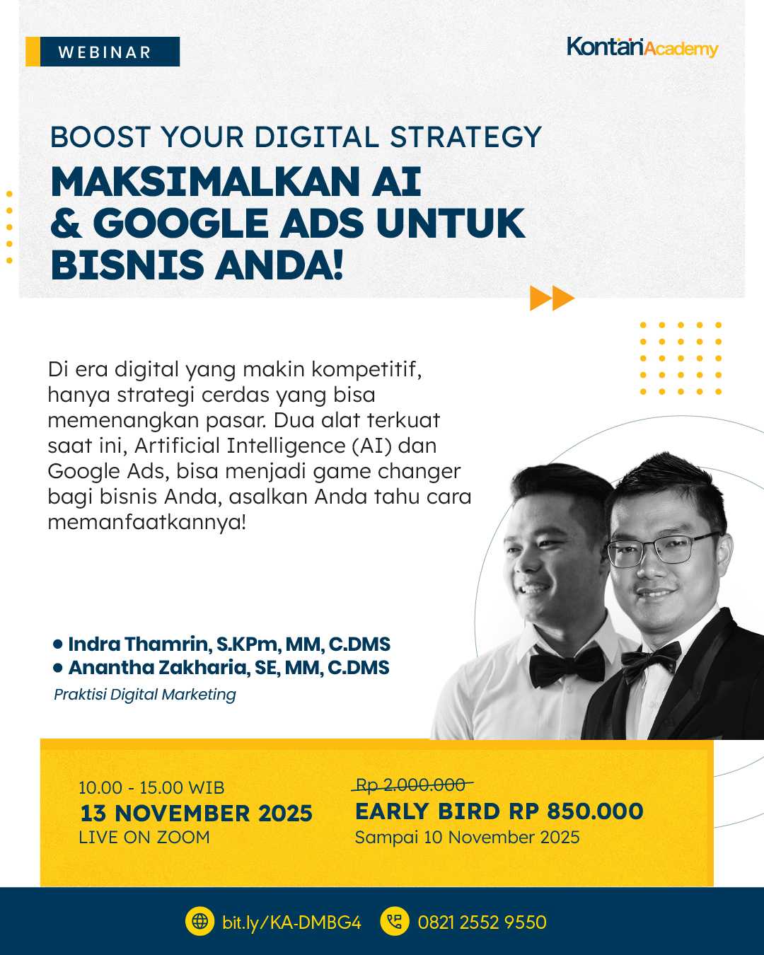 BOOST YOUR DIGITAL STRATEGY: Maksimalkan AI & Google Ads untuk Bisnis Anda!