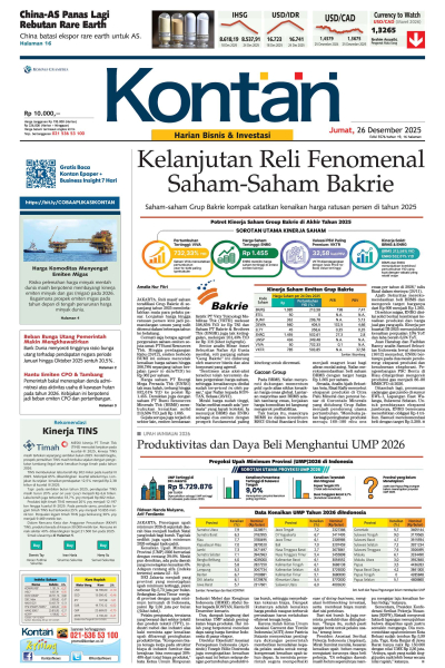Kontan Harian - 26 Desember 2025